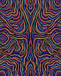 Vibrant Abstract Wavy Lines Rug