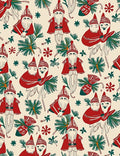 Nodding Tomte Pinecone Carolers Rug