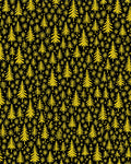 Golden Pine Trees and Stars Rug