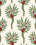 Green Evergreen Berry Garland Rug