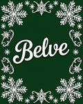 White Snowflake Festive Border Rug