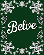 White Snowflake Festive Border Rug