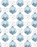Pale Blue Mirrored Drop Star Dust Rug