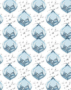 Pale Blue Mirrored Drop Star Dust Rug