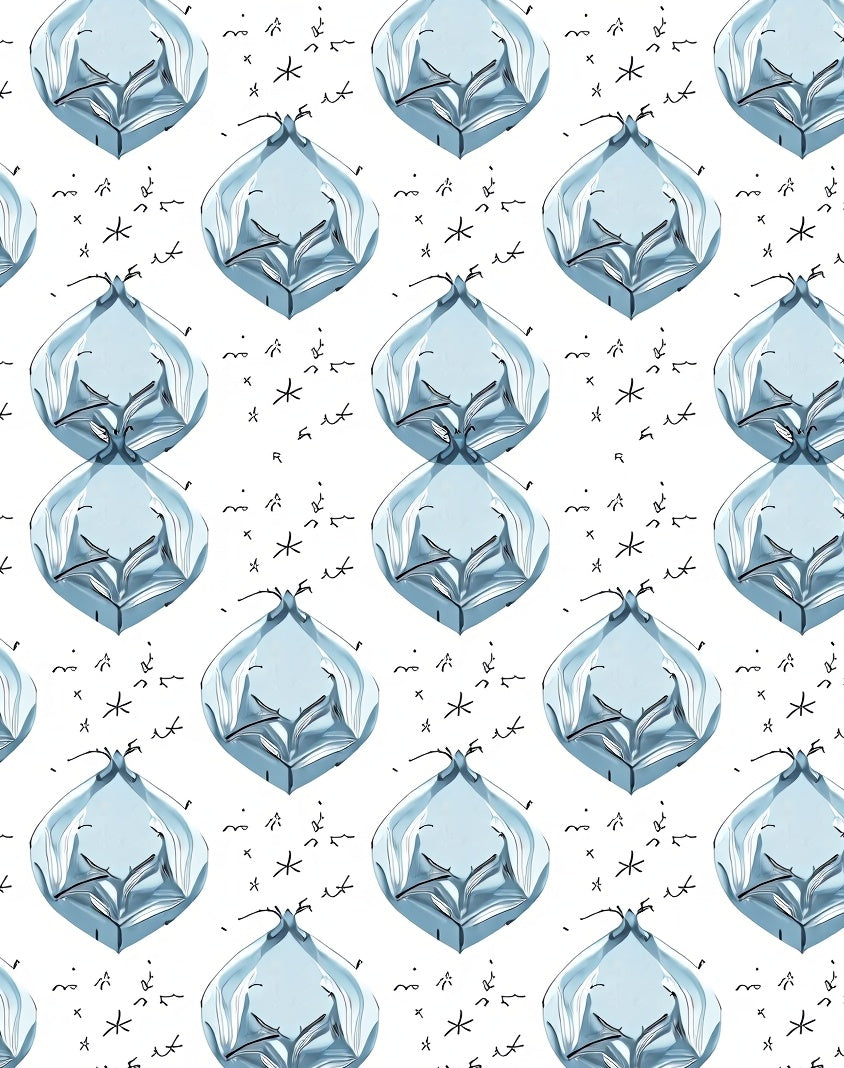 Pale Blue Mirrored Drop Star Dust Rug