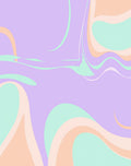 Pastel Lavender Swirl Abstract Rug