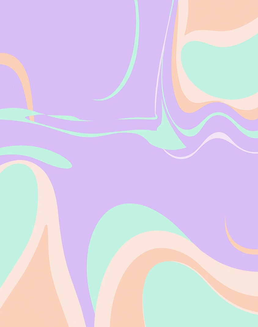 Pastel Lavender Swirl Abstract Rug
