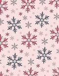 Deep Red Gray Snowflake Cluster Rug