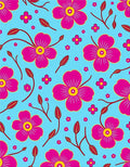 Bright Fuchsia Meadow Floral Rug