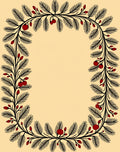 Black Crimson Foliage Border Rug
