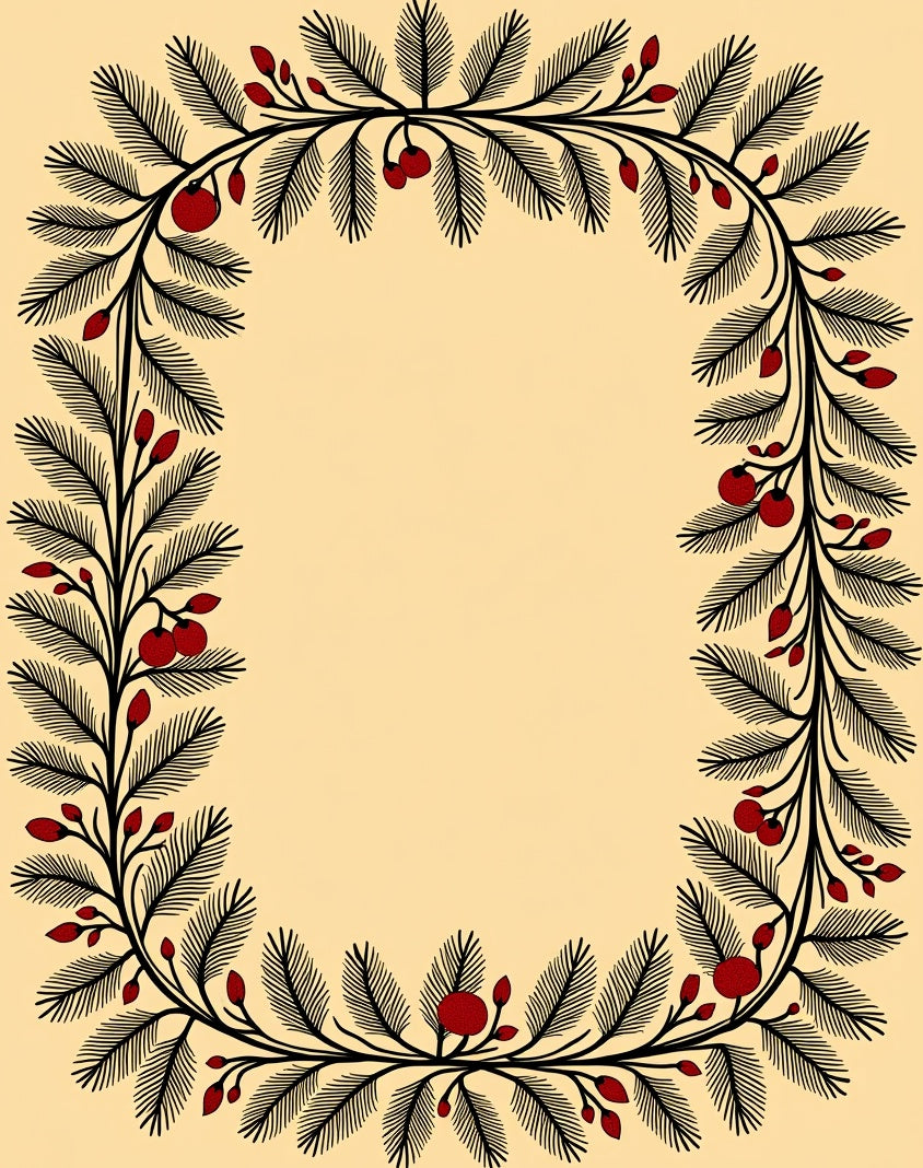 Black Crimson Foliage Border Rug
