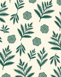 Forest Green Foliage Starburst Rug