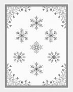 Black White Snowflake Corner Scatter Rug