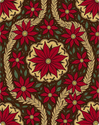 Crimson Flower Frieze Meadow Rug