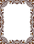 Vineyard Scrollwork Golden Leaf Border Rug