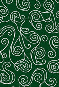 Emerald Swirls Organic Vine Rug