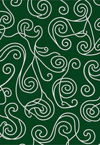 Emerald Swirls Organic Vine Rug