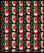 Festive Red Gnome Berry Stripe Rug
