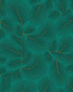 Teal Feathered Fern Artistry Rug
