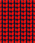 Bold Red Houndstooth Geometric Rug