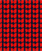 Bold Red Houndstooth Geometric Rug