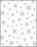 White Gray Snowflake Scatter Rug