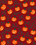 Orange Jack-o-Lantern Swirl Background Rug