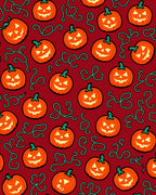 Orange Jack-o-Lantern Swirl Background Rug