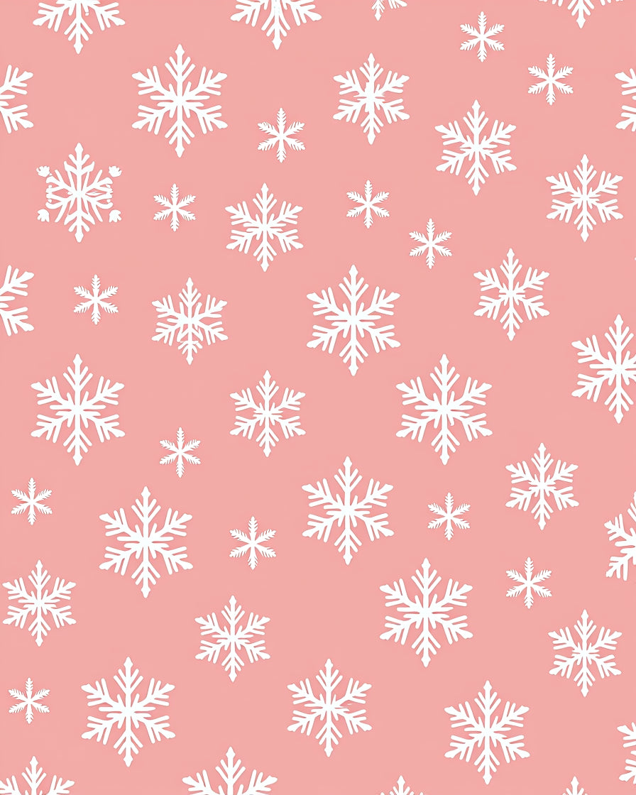 White Snowflake Scatter Coral Rug