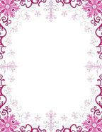Fuchsia Scrollwork Snowflake Medallion Rug