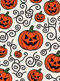 Spooky Orange Jack Lantern Swirls Rug