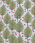 Green Leafy Palm Trees Red Dots Rug