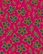 Crimson Holly Berry Leaf Cluster Rug