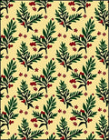 Golden Cream Berry Branch Floral Rug