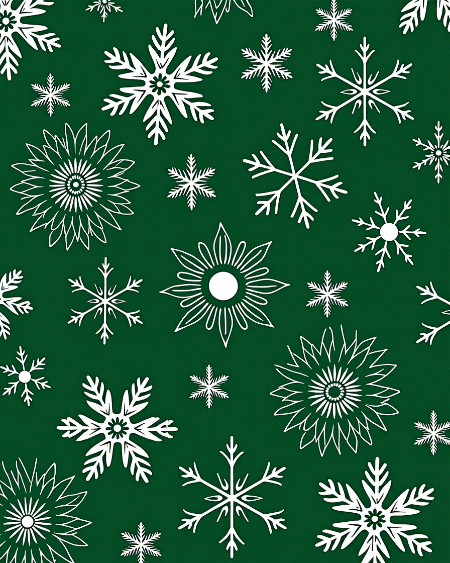 Winter Snowflake Holiday Graphics Rug
