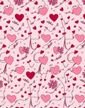 Pink Hearts Vine Art Rug