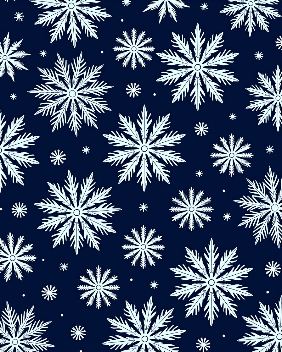Winter White Snowflake Navy Scatter Rug