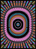 Vibrant Pink Burst Mandala Rug