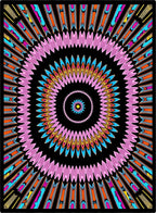 Vibrant Pink Burst Mandala Rug