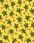 Christmas Candy Cane Holly Garland Rug