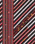 Red Black White Striped Candy Cane Rug