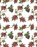 Terracotta Leaf Vine Cluster Rug