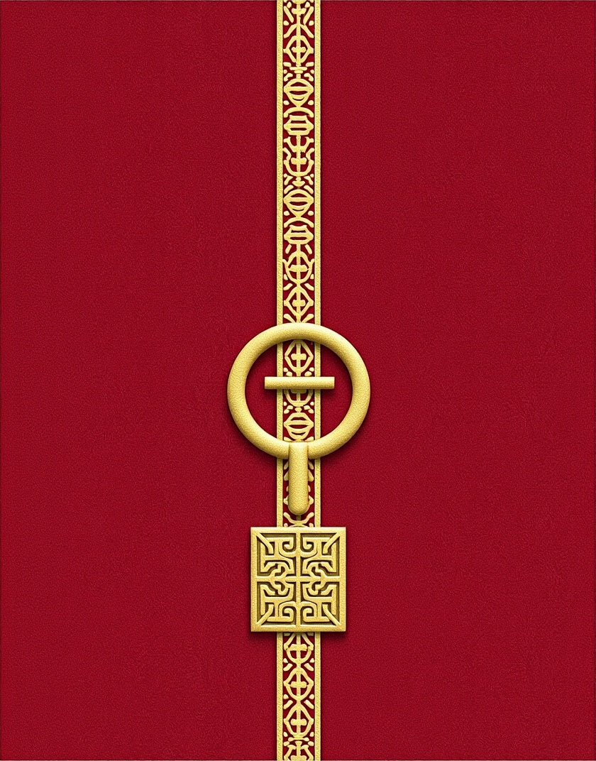 Crimson Gold Linear Tapestry Rug