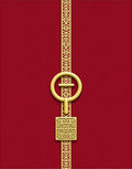 Crimson Gold Linear Tapestry Rug