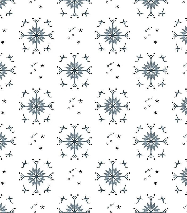Blue Starburst Garden Medallion Rug