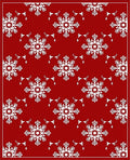 Red White Snowflake Holiday Charm Rug