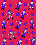 Purple Soldier Candy Cane Holly Red Rug