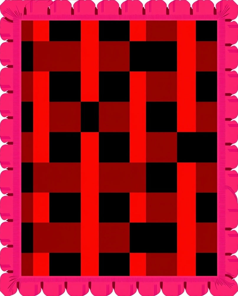 Bold Red Black Buffalo Plaid Rug