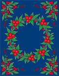 Crimson Berry Vine Border Rug