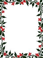 Red Berry Vine Border Rug